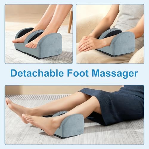 Moclever Full Body Massage Mat with Heat,Electric Massage Pad for Neck,Back Pain Relief,Foldable Cushion Mattress W/Timer & Adjustable Intensity Massager for Home or Office Use (Flannel) - Image 5