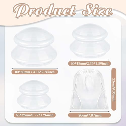 TrelaCo 6 Pcs Silicone Cupping Kit for Massage Therapy,Milky - Image 2