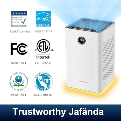Smart WiFi Air Purifiers for Home Large Room up to 1190 Ft², HEPA Air Purifier with Activated Carbon, 23dB Quiet Air Cleaner for 99.7% of Dust, Smoke, Odor, Pet Dander, Pollen, JF260S White - Image 2