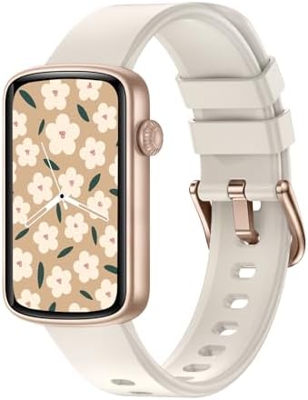 Fitness Watches for Women, LYNN2 Fitness Tracker with Heart Rate Monitor Blood Oxygen/Sleep Tracker Pedometer, Slim Step Tracker Watch for iOS/Android Phones Waterproof (Milky White) by SHANGWING
