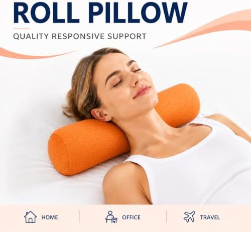 Neck Roll Pillow, Cervical Neck Pillow Bolster Pillow for Sleeping - Image 7