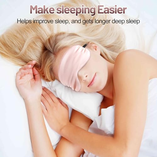 Silk Sleep Mask, Blackout Eye Mask for Sleeping with Adjustable Strap - Image 2