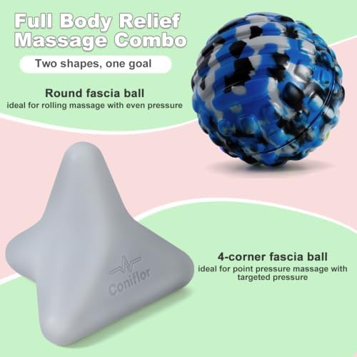 Fascia Release Tools Deep Tissue Massage Ball for Exercise & Recovery Targets Back, Shoulder, Legs&Feet - Relieves Muscle Knots, Trigger Point Massage, Pressure Point Therapy- Myofascial Release Ball - Image 2