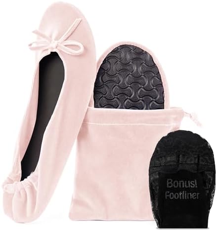Velvet Foldable Flats for Women, Portable Ballet Shoes for Travel & Events by SilkyToes