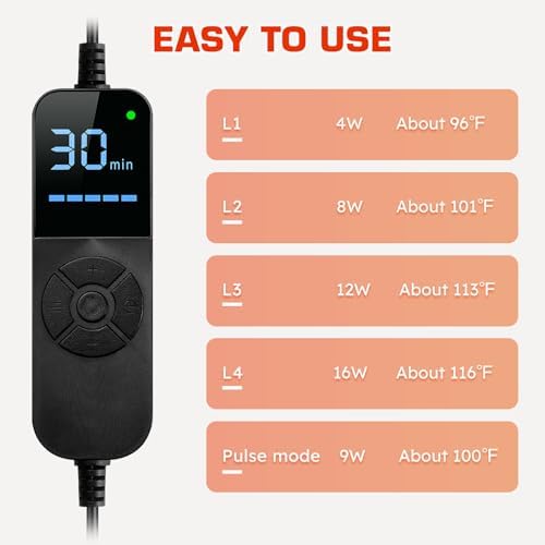 Red Light Therapy Belt for Body Infrared Light Therapy Devices Near Infrared Wrap Pad Timer Remote Control for Back Waist Muscle - Image 6