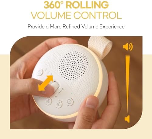 HuBDIC HubiCare White Noise Machine, Portable Sound Machine with 21 Soothing Sleep Sounds, Long-Lasting Battery, Gentle LED Mood Light, Travel-Friendly Sleep Aid for Newborns, Children - Image 3