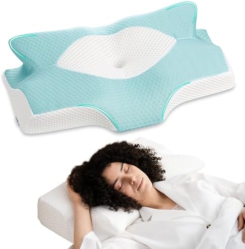 Elviros Cervical Memory Foam Pillows for Neck Pain Relief,Medium Firm by Elviros