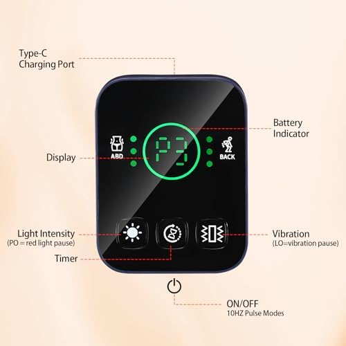 Cordless Red Light Therapy Belt for Body Back & Abdomen with Vibration - Image 7