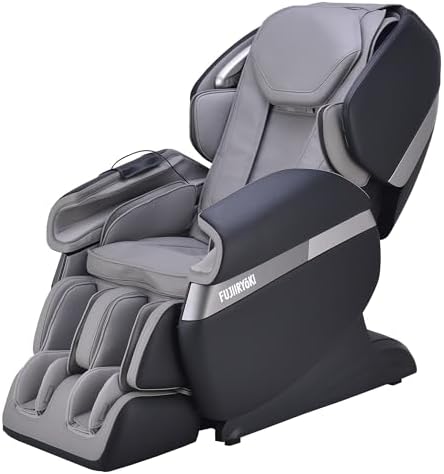 FUJIIRYOKI Calm Plus Flex Frame Track Massage Chair with Zero Gravity Technology, Electric Recliner, and Touchscreen Remote - Relax Your Mind and Body with Soothing Full Body Massages (Charcoal) by JapaneseMassageChairs