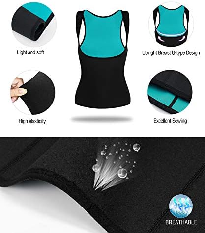 NonEcho Women Neoprene Sweat Vest for Women Sauna Suit Hot Sweat Waist Trainer Vest Slimming Body Shaper - Image 4