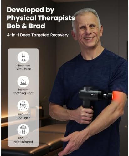 BOB AND BRAD X6 Ultra Massage Gun with Heat & Infrared Light, FSA Eligible - Image 2
