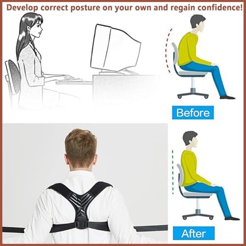 Posture Corrector for Women, Back Straightener for Men, Upper Back Support Brace, Adjustable Shoulder Corrector for Improving Back and Neck Posture Relief Pain - Image 5