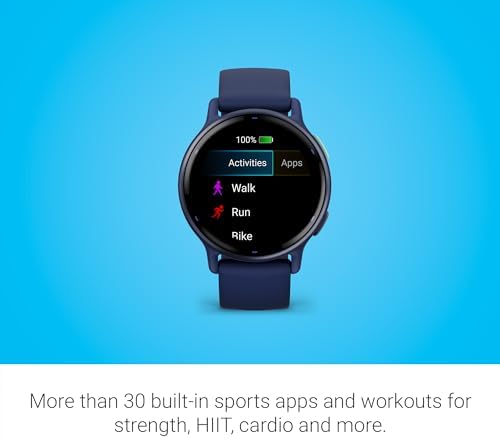 Garmin vívoactive 5, Health and Fitness GPS Smartwatch, AMOLED Display, Up to 11 Days of Battery (Renewed) (Navy) - Image 5