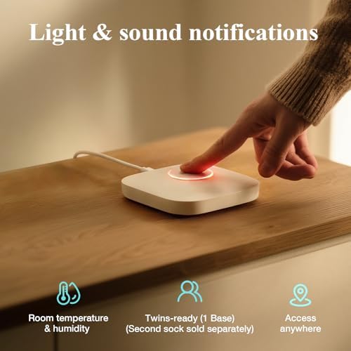 Sense-U Smart Sock Shoe 2 (Long Range) Baby Monitor with Access from Anywhere: Track Heart Rate, Sleep Patterns, with Transmissive PPG Foot Sensor - Image 7