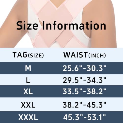 Posture Corrector for Women and Men Plus Size Full Back Support Brace Straightener Scoliosis Spine Upper Back Pain Relief Adjustable Shoulder Instant Posture Corrector with Hunchback (Pink, Large) - Image 2