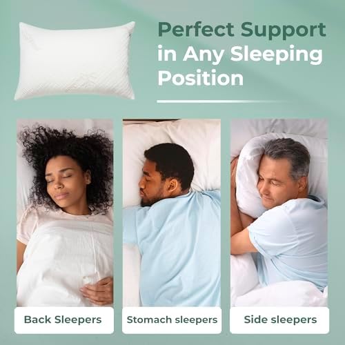 Snuggle-Pedic King Size Shredded Memory Foam Sleeping Pillow - Cooling Supportive Neck & Spine Alignment for Side Sleepers, Maternity Relief, Posture Correction & Dorm Use - USA Quality - Image 6