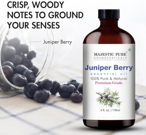 Majestic Pure Essential Oil with Glass Dropper - 100% Pure and Natural - Essential Oils for Diffuser, Aromatherapy, Soap and Candle Making, Juniper Essential Oil, Juniper Oil, 4 Fl Oz - Image 5