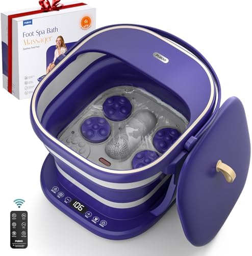Puboo Electric Foot Bath Massager with Remote, 16 Motorized Massage Balls by PUBOO