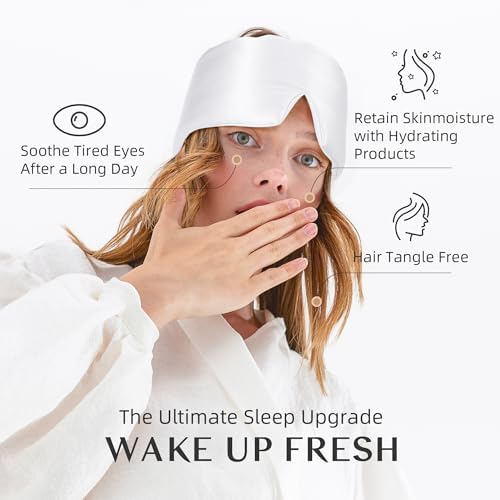 Silk Sleep Mask for Women and Men, Side Sleeper, 22 Momme Pure Mulberry Silk Total Blackout 100% Mulberry Eye Mask with Adjustable Headband Full Size, Eye Masks for Sleeping and Travel - Image 4