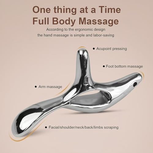 Ergonomic Deep Tissue Massage Tool, Metal Trigger Point Gua Sha Scraper for Full Body Myofascial Release, FSA Eligible Acupressure Thumb Saver Tool for Neck, Back & Muscle Knot Relief - Image 5