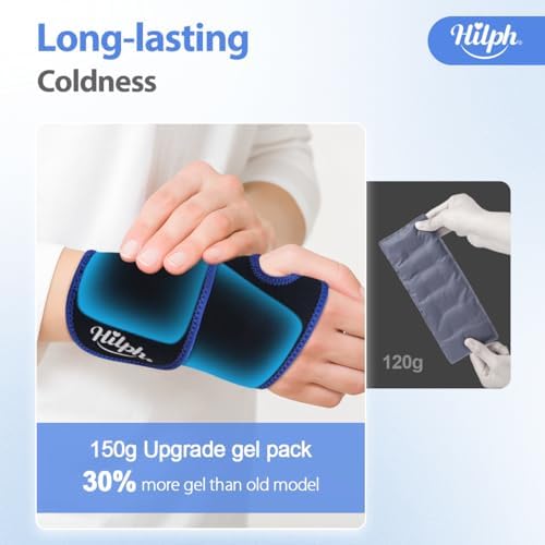 Hilph Wrist Ice Pack Wrap, Carpal Tunnel Relief Wrist Brace with Gel Pack - Image 2