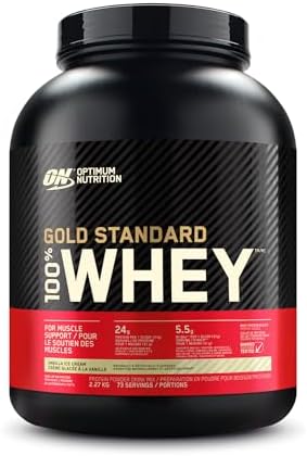 Optimum Nutrition Gold Standard 100% Whey Protein Powder, Vanilla Ice Cream, 5 Pound (Packaging May Vary) (Pack of 4) - Image 2