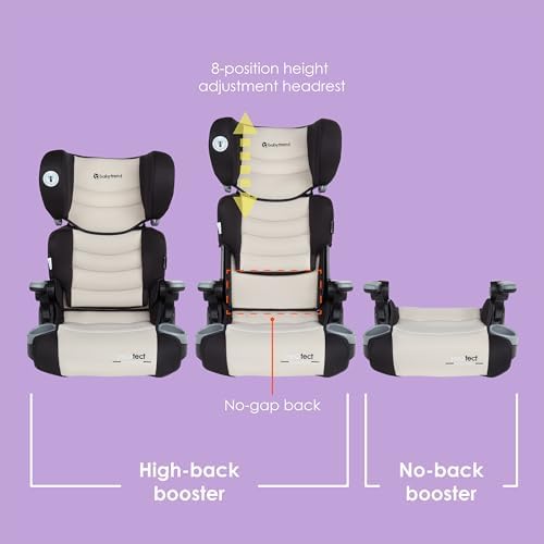 Baby Trend Protect 2-in-1 Folding Belt-Positioning Booster Seat, Dash Tan - Image 3