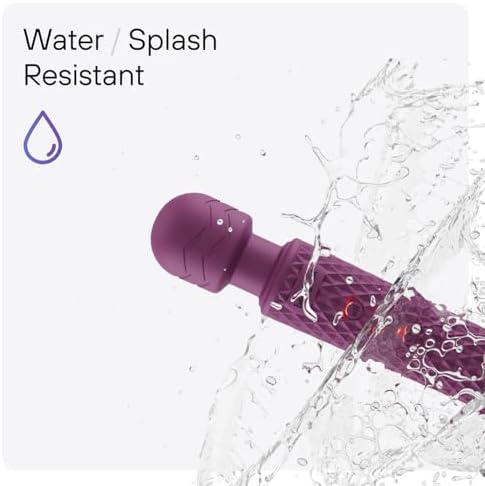 bed geek Handheld Cordless Personal Wand Massager – Waterproof, USB Rechargeable, 20 Vibration Patterns, 8 Speeds, Memory Feature, Skin-Soft Silicone for Ultimate Relaxation Tool - Image 6