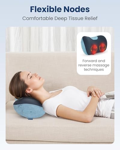 Cordless Shiatsu Neck & Back Massager with Heat,3D Kneading for Pain Relief - Image 6