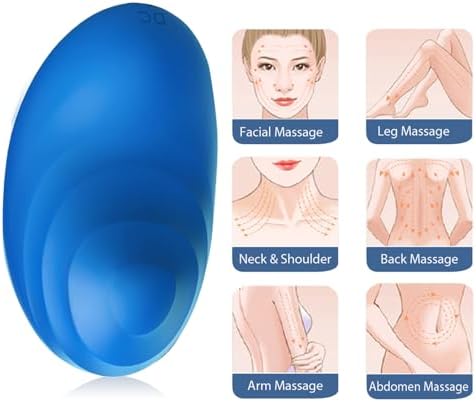 Personal Facial Massager, Neck Massager Face Back Massager Tool, Mini Electric Cordless Massager Multi-Function Modes Body Massager for Women Gift(Blue) - Image 2