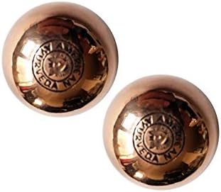 Pure Copper Ball, Bring Integrity and Clear Thinking with Natural Energy Meditation Dia Orb Sphare, Get Mental Agility Grounding Movement Therapy with Copper Orb - 2 pcs & 2 inches by American+Ayurveda