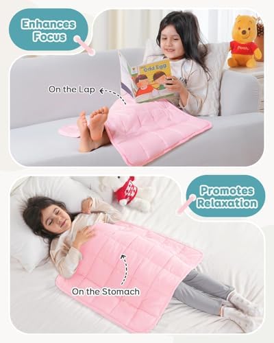 Topblan Weighted Lap Blanket 2 lbs, 19 x 21 Small Size for Summer - Image 3