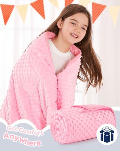Kivik 7lbs Weighted Blanket, Cooling Soft Minky Dot Heavy Blankets, 41"x60" - Image 6