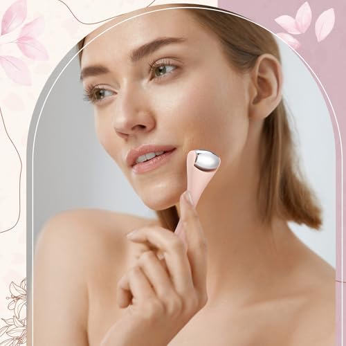 Tondiamo 2 Pcs Muscle Roller Portable Small Silicone Massager Roller Deep Tissue Muscle Massage Stick Cellulite Remover Scar Tissue Massager for Relief Face Neck Arm Back Leg(Pink,Metal) - Image 4