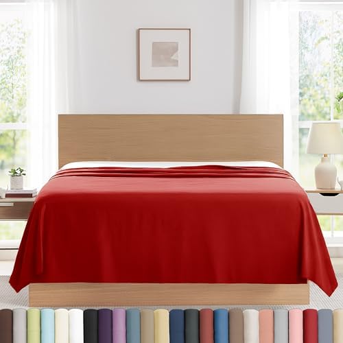 XL Oversized King Flat Sheet Only 132x110 Cal King Top Sheet Chili Pepper by SouthshoreFineLivingInc