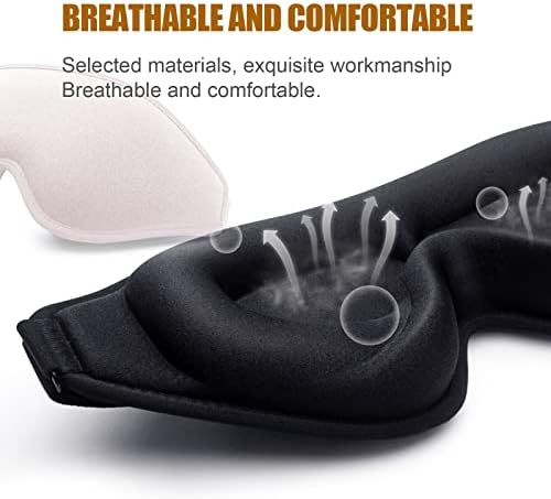 Sleep Eye Mask for Women Men, Soft and Comfortable Night Eye Mask for Sleeping, 3D Blockout Eye Cover for Travel, Blindfold with Adjustable Strap (Pink) - Image 4