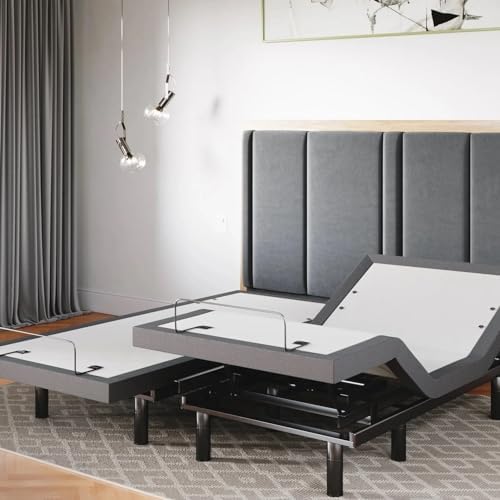 Sven & Son Classic Adjustable Bed Base, Head and Foot Lift, Massage, Under-Bed Lights, USB, Memory, Zero Gravity Smart Frame - Split California King by Unknown