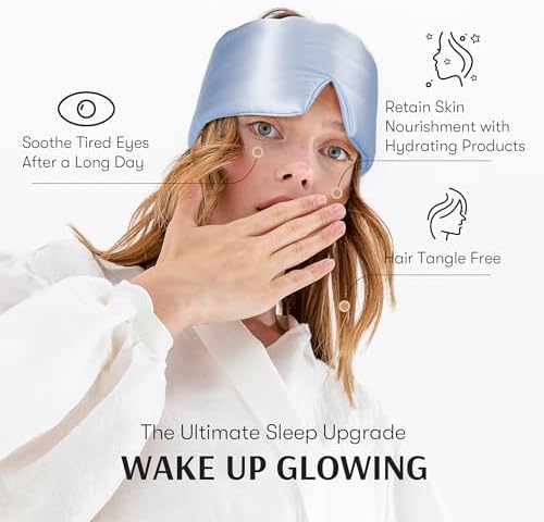 Silk Sleep Mask for Women and Men, Side Sleeper, 22 Momme Pure Mulberry Silk Total Blackout 100% Mulberry Eye Mask with Adjustable Headband Full Size, Eye Masks for Sleeping and Travel - Image 3