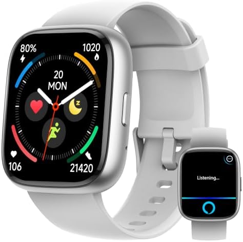 LODIMEKE Smart Watch, Alexa Built-in, Answer/Make Calls 44mm Smartwatch Women Men, 1.83" Sports Watch IP68 Waterproof, Heart Rate Sleep Stress Monitor, Step Counter Watch for Android & iOS Phone by LODIMEKE