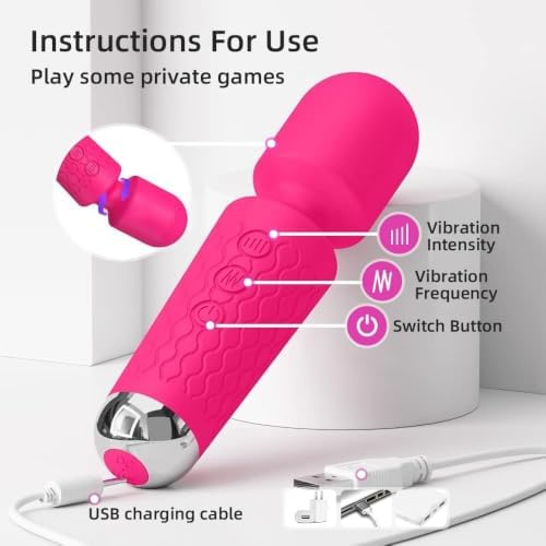 Handheld mini Massager that relieves Muscle Pain Throughout the Body (Red) - Image 2