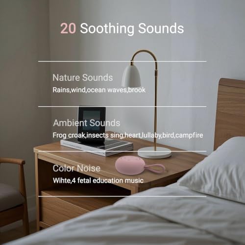 Portable Baby Sound Machine & Essentials for Babies & Kids-Pink - Image 2