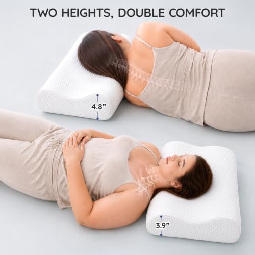 AM AEROMAX 26" Queen Contour Memory Foam Pillow for Neck Pain Relief - Image 3