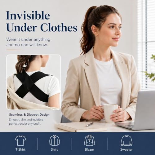 VKN Posture Corrector for Men and Women One-Piece Back Brace Exercise(XL) - Image 2