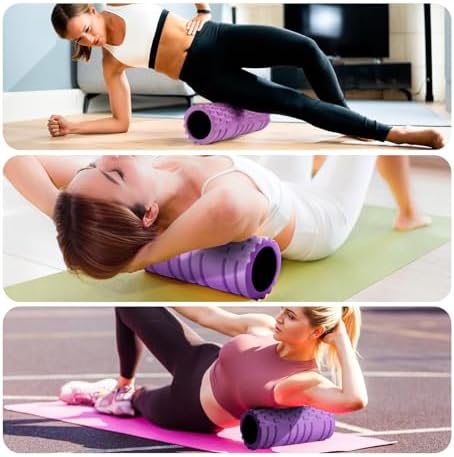 Krightlink Foam Roller for Muscle Massager, Patented 13" High Density Exercise Roller for Muscle and Myofascial Trigger Point Release, Yoga, Back Roller for Fitness, Yoga (Purple) - Image 5