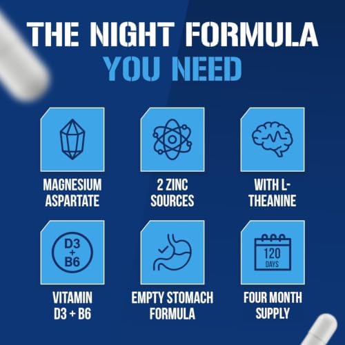 EVL ZMatrix Magnesium & Zinc Muscle Recovery Supplement - 120 Servings - Image 4