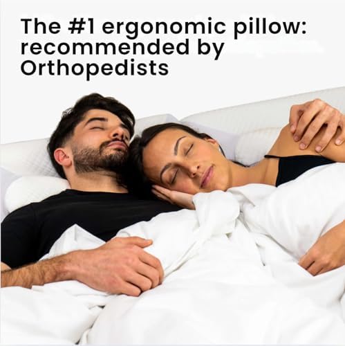 Cervical Pillow, Memory Foam Cervical Pillow, 2 in 1 Ergonomic Contour Orthopedic Pillow for Neck Pain, Contoured Support Pillows for Side Back Stomach Sleepers - Image 2