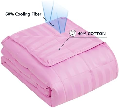 Weighted Blanket Queen/King Size (80"x87" 17lbs),Ultra Soft and Cozy Cooling Weighted Blanket for Adult,Heavy Blanket with Machine Washable Soft Blanket, Pink - Image 3
