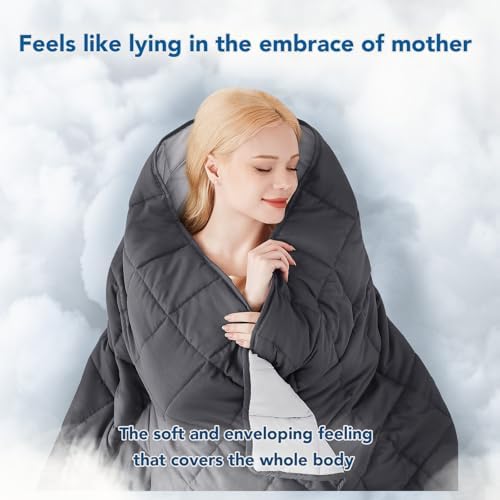 Topcee Weighted Blanket for Adults (15lbs 48"x72"), Minky Dots Heavy Blanket for Woman, Man Sleeping, Soft, Cozy and Cooling Weighted Throw Blankets, Machine Washable, Grey - Image 3