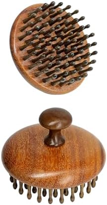 Wooden Scalp Massage Comb, 54-Tooth Scalp Massager Comb for Gentle Head Massage, Hair Oil Distribution and Wet or Dry Scalp Care by Unknown