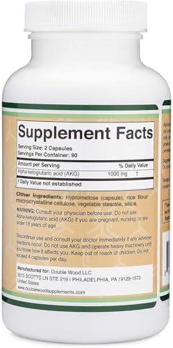 AKG Alpha-Ketoglutaric Acid 1,000mg, Healthy Aging Support, 180 Capsules - Image 4